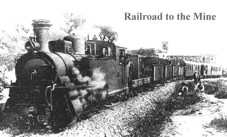 Mine railroad used to transport sulfur ore
