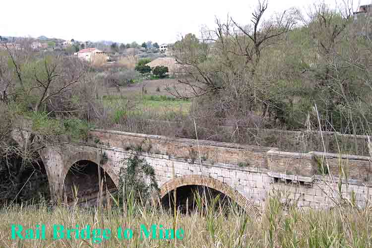 Railroad bridge at the Floristella mine